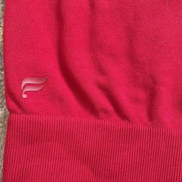 Fabletics Flora Seamless Long Sleeve Top Red - Picture 7 of 11